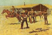 Frederick Remington Coming and Going of the Pony Express china oil painting reproduction